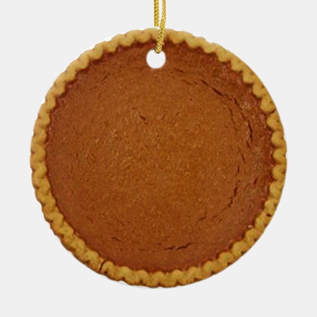 Pumpkin Pie Ceramic Tree Decoration (Front)