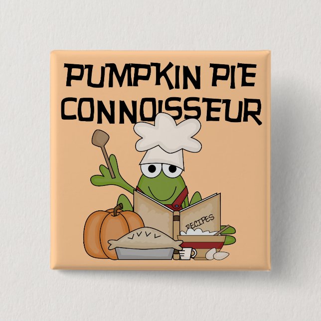 Pumpkin Pie Connoisseur Tshirts and Gifts 15 Cm Square Badge (Front)
