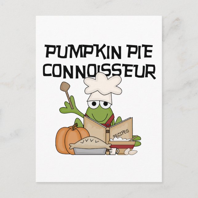 Pumpkin Pie Connoisseur Tshirts and Gifts Postcard (Front)