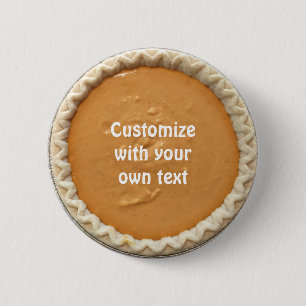 Pumpkin Pie Custom Text 6 Cm Round Badge