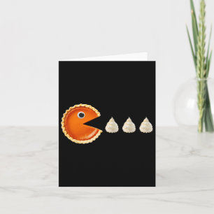 Pumpkin Pie Eating Cream Funny Thanksgiving  Card