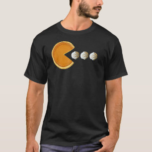 Pumpkin Pie Eating Whipped Cream  Boys Thanksgivin T-Shirt