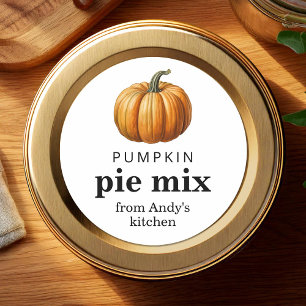 Pumpkin pie filling homemade canning label 