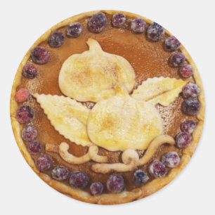 Pumpkin Pie Food Photo  Classic Round Sticker