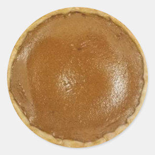 Pumpkin Pie Food Photo   Classic Round Sticker