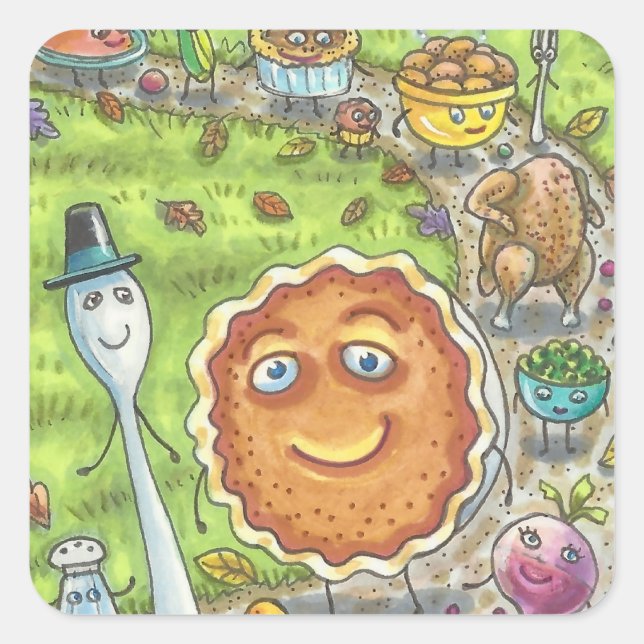 PUMPKIN PIE & FRIENDS THANKSGIVING PARADE STICKERS (Front)