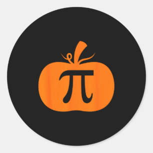 Pumpkin Pie Funny Math Halloween Thanksgiving Pi D Classic Round Sticker