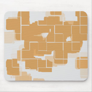 "Pumpkin Pie" Geometric Abstract Mouse Mat
