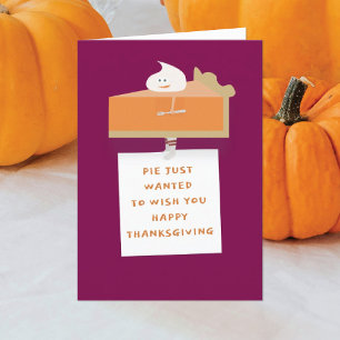 Pumpkin Pie Guy Folded Greeting Card