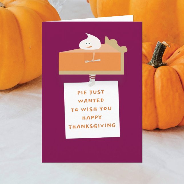 Pumpkin Pie Guy Folded Greeting Card (Creator Uploaded)