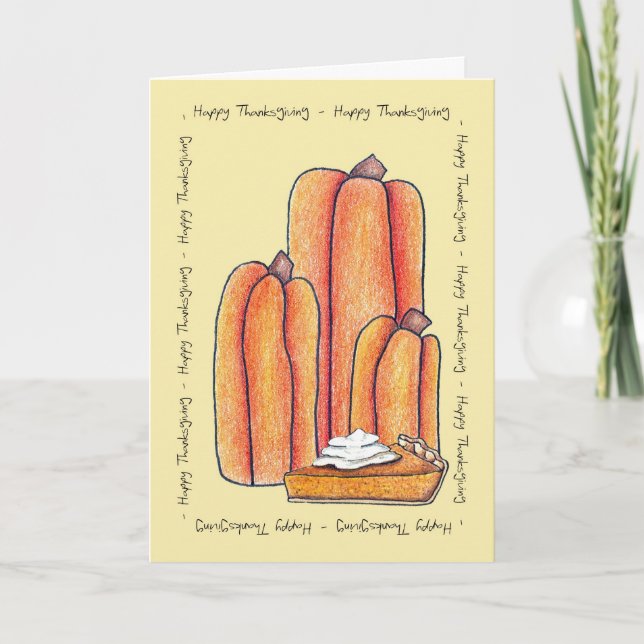 Pumpkin Pie Holiday Card (Front)