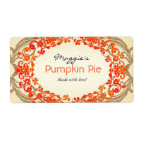 Pumpkin Pie Labels, Customise