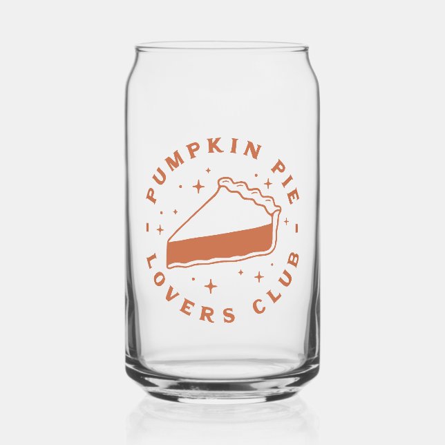 Pumpkin Pie Lovers Club Can Glass (Front)
