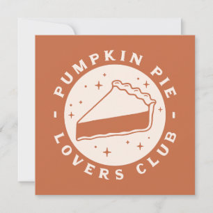 Pumpkin Pie Lovers Club Card