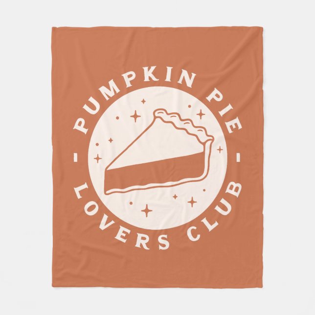 Pumpkin Pie Lovers Club Fleece Blanket (Front)