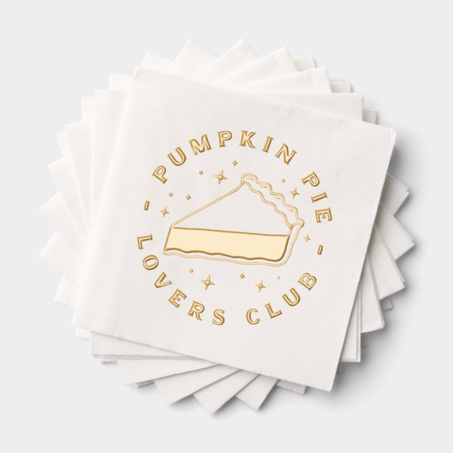 Pumpkin Pie Lovers Club Foil Napkins (Insitu (Stacked))