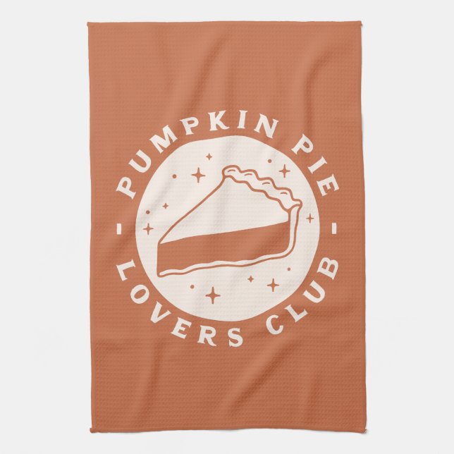 Pumpkin Pie Lovers Club Tea Towel (Vertical)