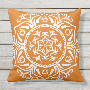 Pumpkin Pie Mandala Outdoor Cushion