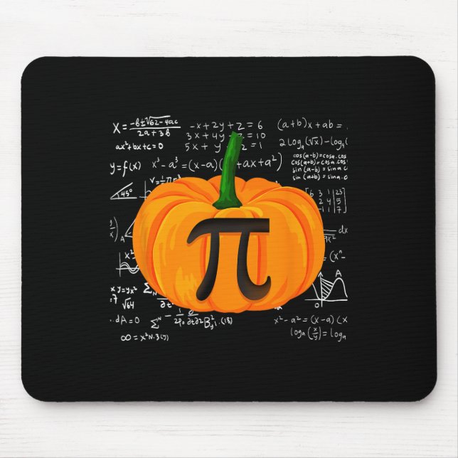 Pumpkin Pie Math Funny Halloween Thanksgiving Pi D Mouse Mat (Front)