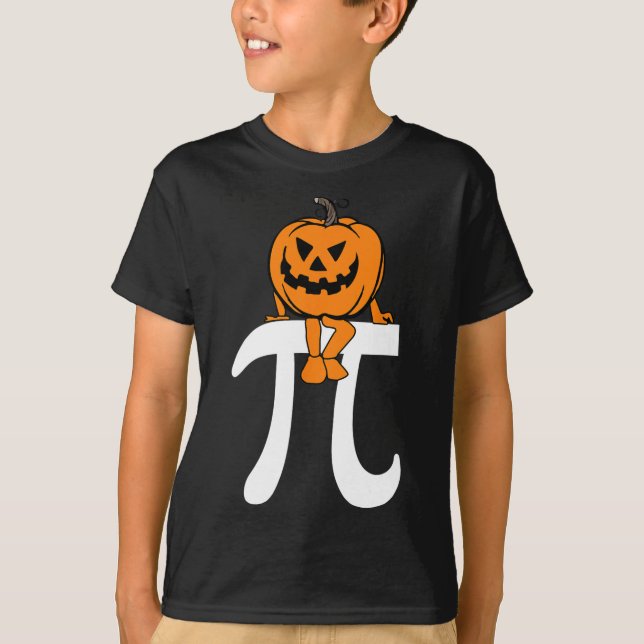 Pumpkin Pie Math Funny Halloween Thanksgiving Pi D T-Shirt (Front)
