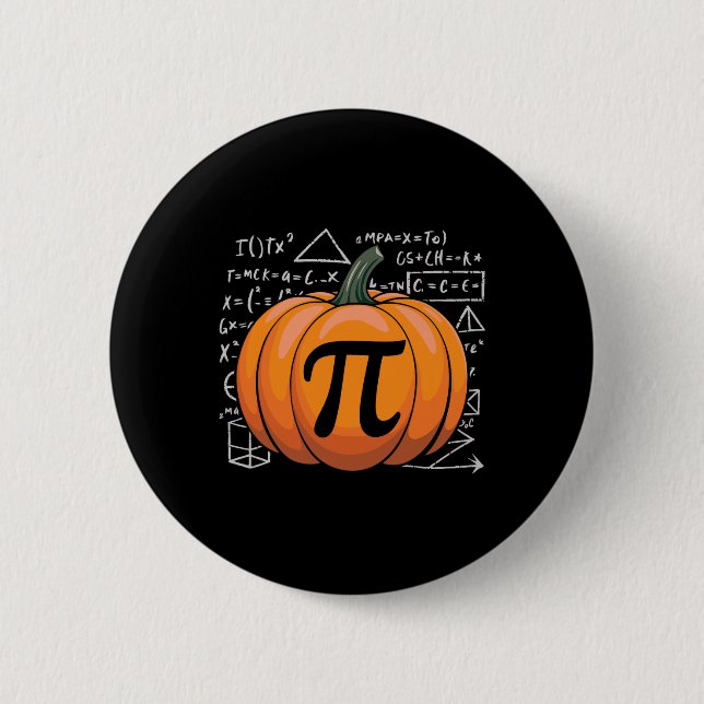 Pumpkin Pie Math Funny Thanksgiving Pi Day Math Te 6 Cm Round Badge (Front)