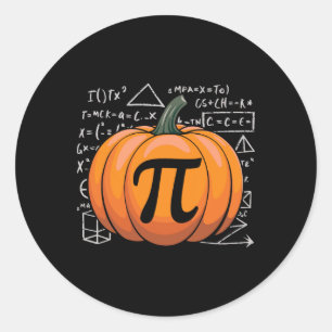 Pumpkin Pie Math Funny Thanksgiving Pi Day Math Te Classic Round Sticker