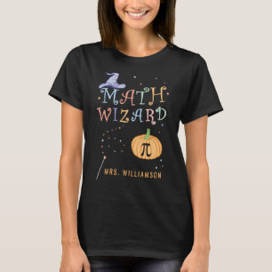 Pumpkin Pie Math Wizard Custom Teacher Halloween T-Shirt