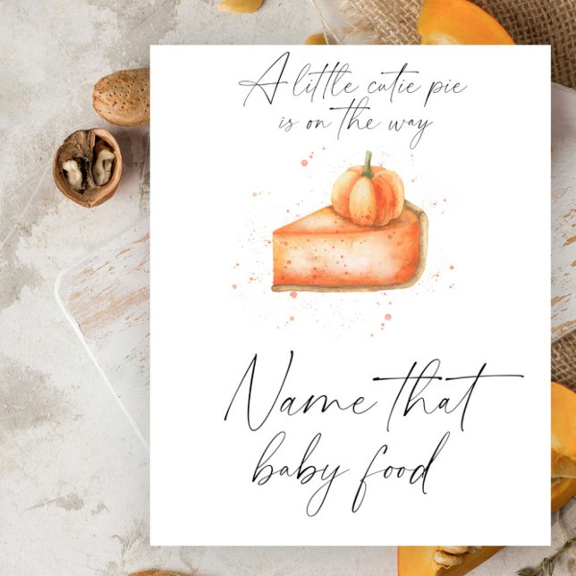 Pumpkin pie - name that baby food poster (Creator Uploaded)