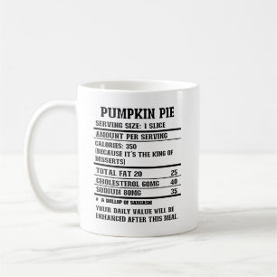 Pumpkin Pie Nutrition Fact.b Coffee Mug