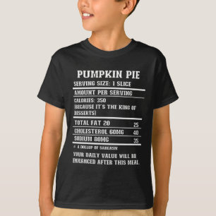 Pumpkin Pie Nutrition Fact.b T-Shirt