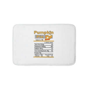 Pumpkin Pie Nutrition Facts Family Thanksgiving Co Bath Mat