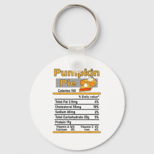 Pumpkin Pie Nutrition Facts Family Thanksgiving Co Key Ring