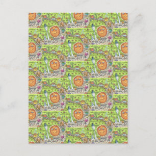 PUMPKIN PIE PARADE, THANKSGIVING FEAST CELEBRATION POSTCARD