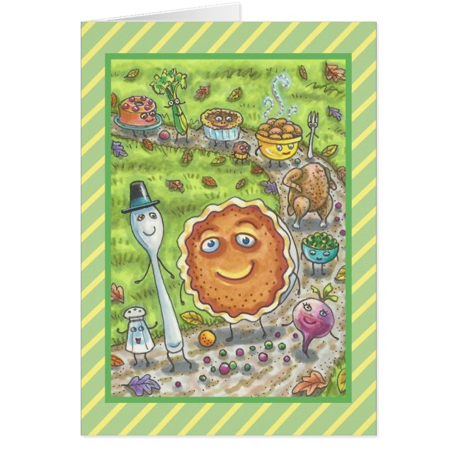 PUMPKIN PIE PARADE THANKSGIVING GREETING CARD Vers (Front)