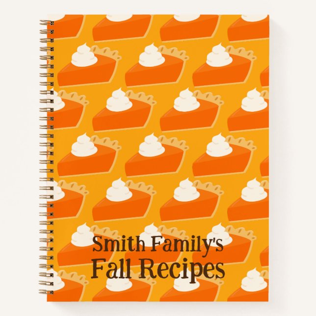 Pumpkin Pie Pattern Notebook (Front)