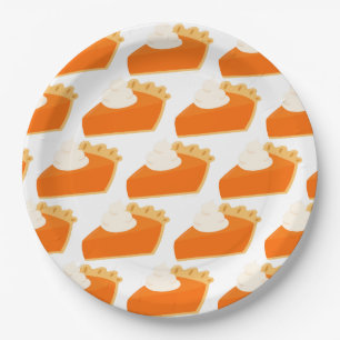 Pumpkin Pie Pattern Paper Plate