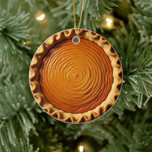 Pumpkin Pie Personalised Christmas Ceramic Tree Decoration