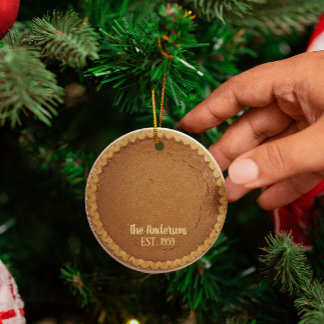 Pumpkin Pie Pie Baker Personalised Metal Tree Decoration