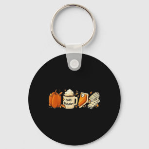 Pumpkin Pie Pumpkin Latte Tee For Women Thanksgivi Key Ring