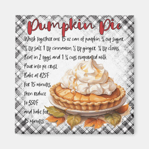 Pumpkin Pie Recipe Magnet