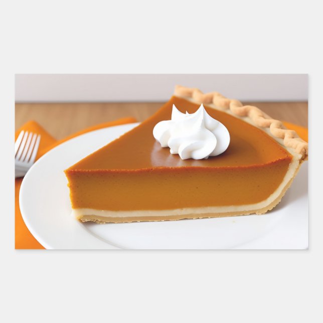 Pumpkin Pie Rectangular Sticker (Front)
