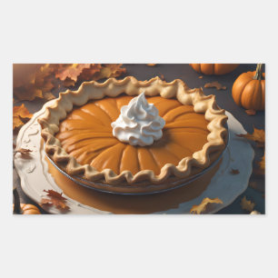Pumpkin Pie Rectangular Sticker