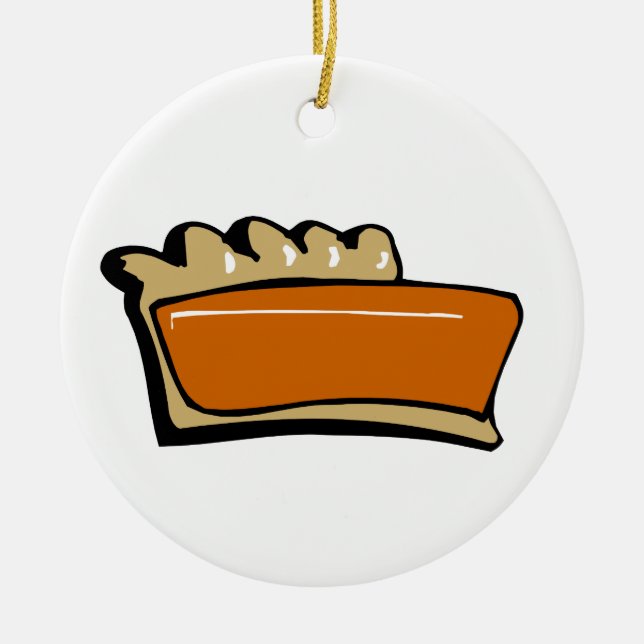 PUMPKIN PIE ROUND ORNAMENT (Front)