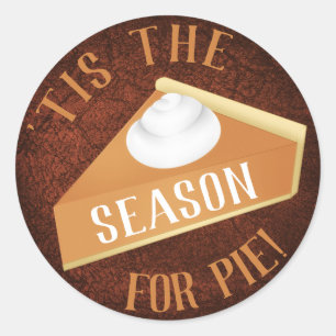 Pumpkin pie season classic round sticker