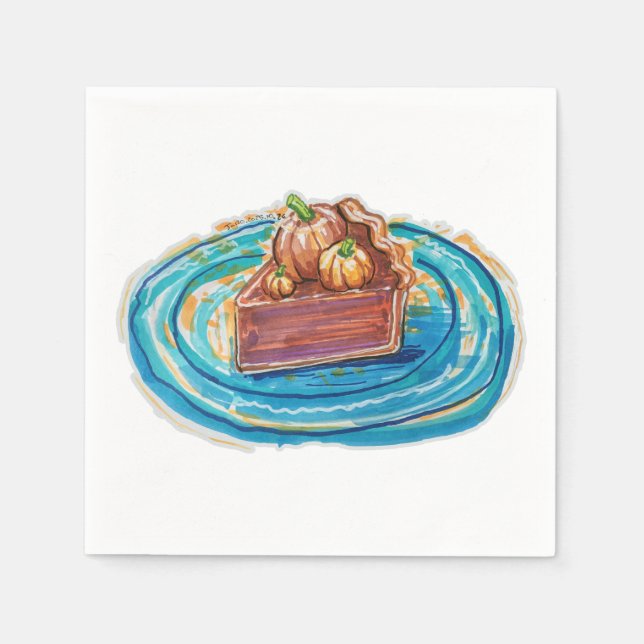 Pumpkin Pie Slice Napkin (Front)