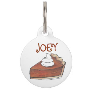 Pumpkin Pie Slice Thanksgiving Dinner Baking Food Pet Tag