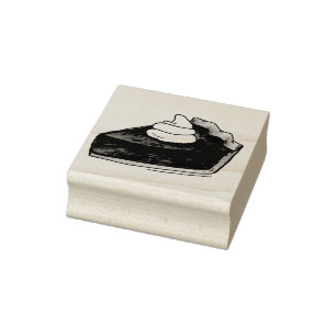 Pumpkin Pie Slice Thanksgiving Dinner Fall Dessert Rubber Stamp