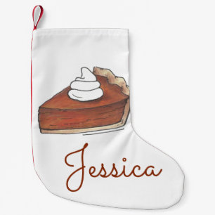 Pumpkin Pie Slice Thanksgiving Holiday Dinner Small Christmas Stocking