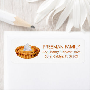 Pumpkin Pie Thanksgiving Baby Shower Address