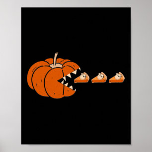 Pumpkin Pie Thanksgiving Day Fun Autumn Fall Seaso Poster